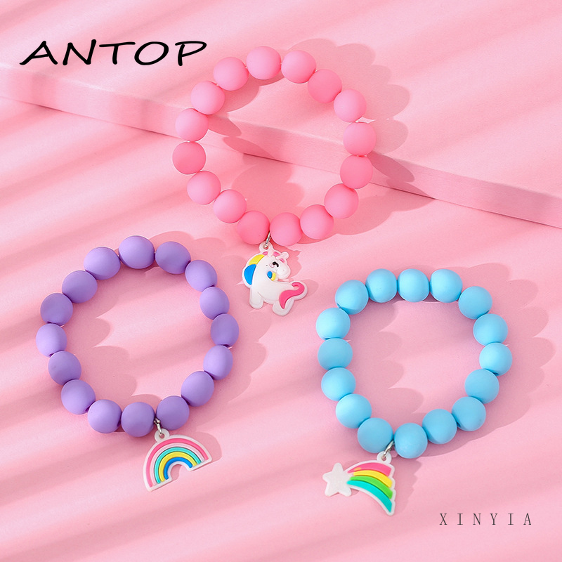 Lucu Bead Gelang Kartun Lucu Gelang Unicorn Liontin Gelang Fashion Gelang Anak ​Hadia ANTOP