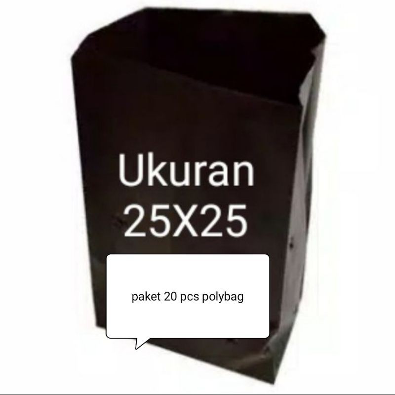 plastik polibek polybag untuk semua jenis tanaman ukuran 25x25 tebal plastik 0.6