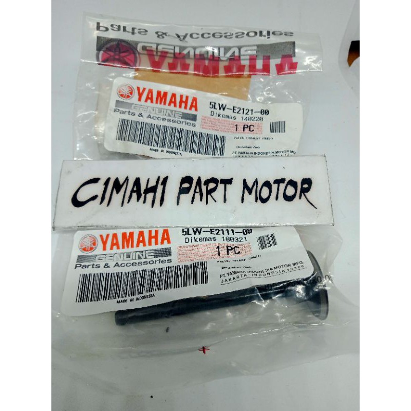 Klep Mio Karbu Besar 5lw-e2111-00 Kecil 5lw-e2121-00 Yamaha Asli