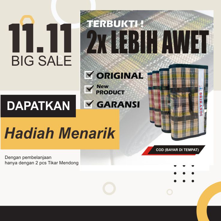 TIKAR LIPAT MENDONG UKURAN JUMBO 2X3 M