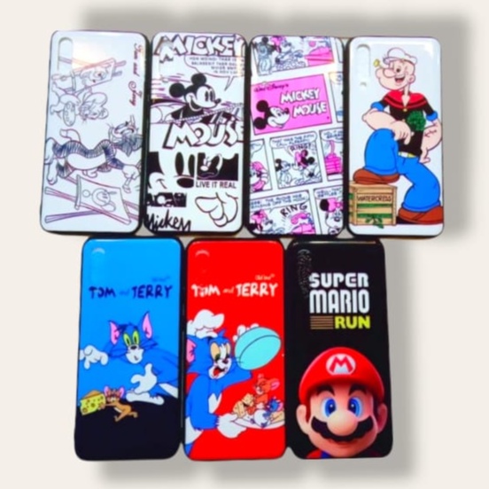 Case Handphone Samsung A70 Motif Kartun MickeyMouse Popaye Tom And Jerry Super Mario Realpict