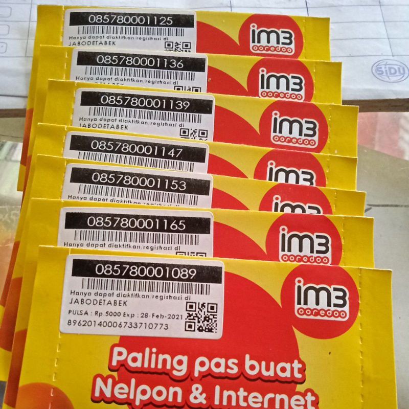 No Cantik Im3 Triple Tengah 0 Ribuan