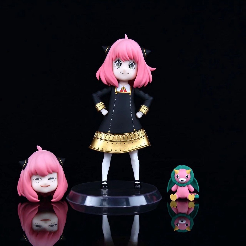 Mainan Action Figure Model Anime Spy X Family Anya Forger SpyFamily Berdiri Dan Duduk Untuk Hadiah Anak
