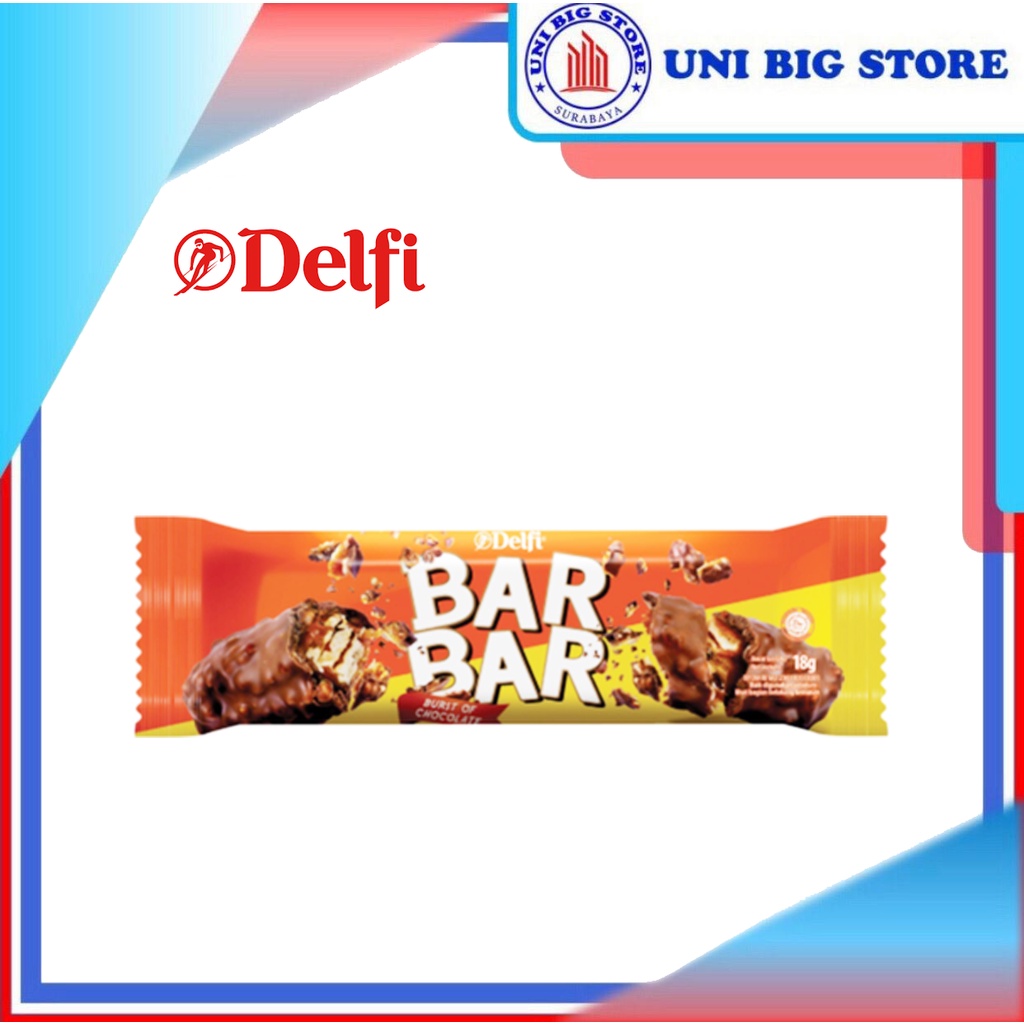 

Delfi Bar Bar Chocolate 18 gr Cokelat Coklat Choco Bar