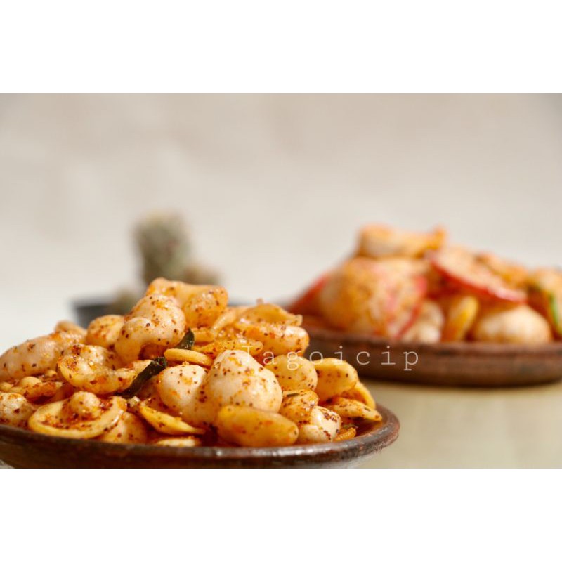

Seblak kerupuk / krupuk merah unyil udang pedas gurih enak