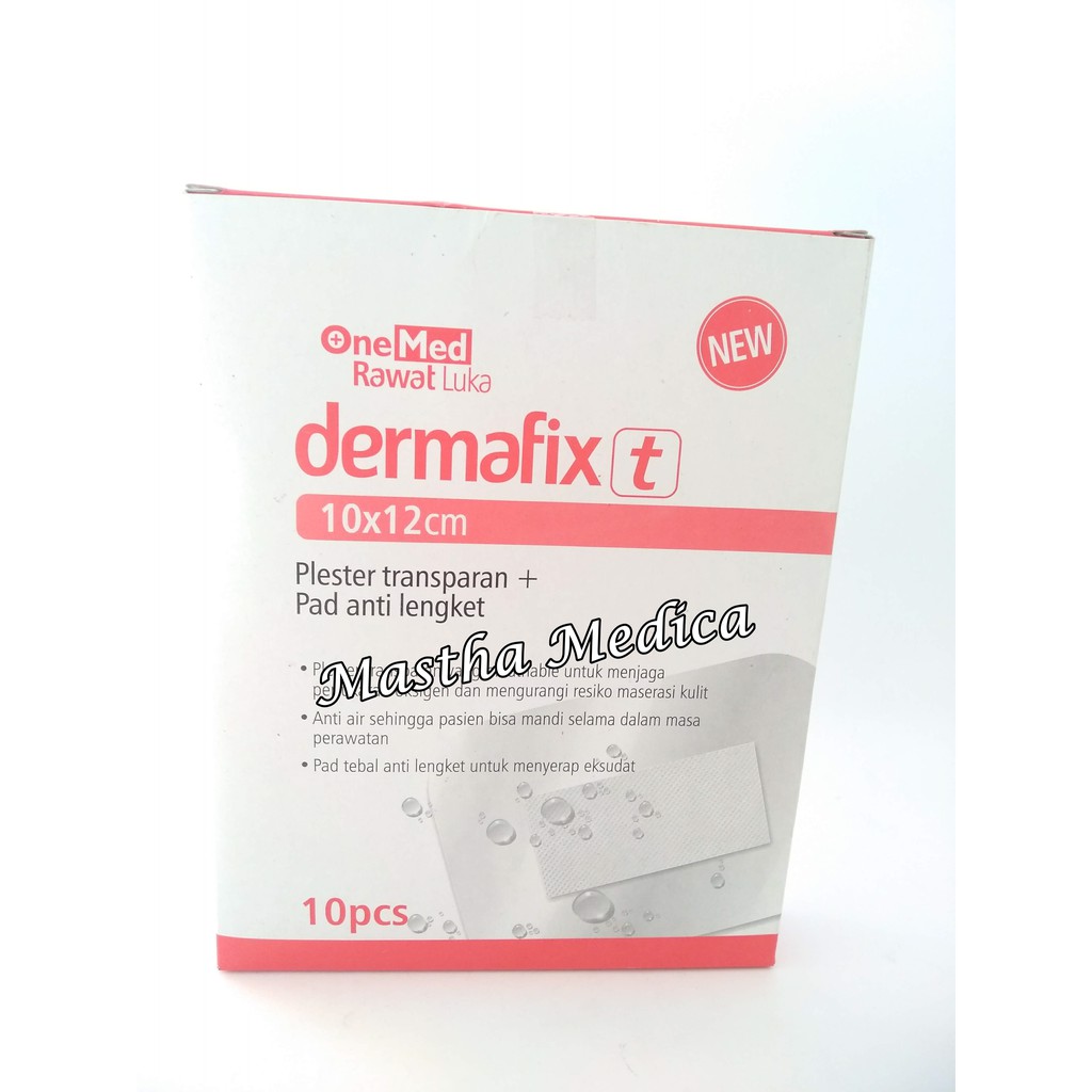 Dermafix T Anti Air Plester Perban Luka Transparan 10cm X 12cm Box