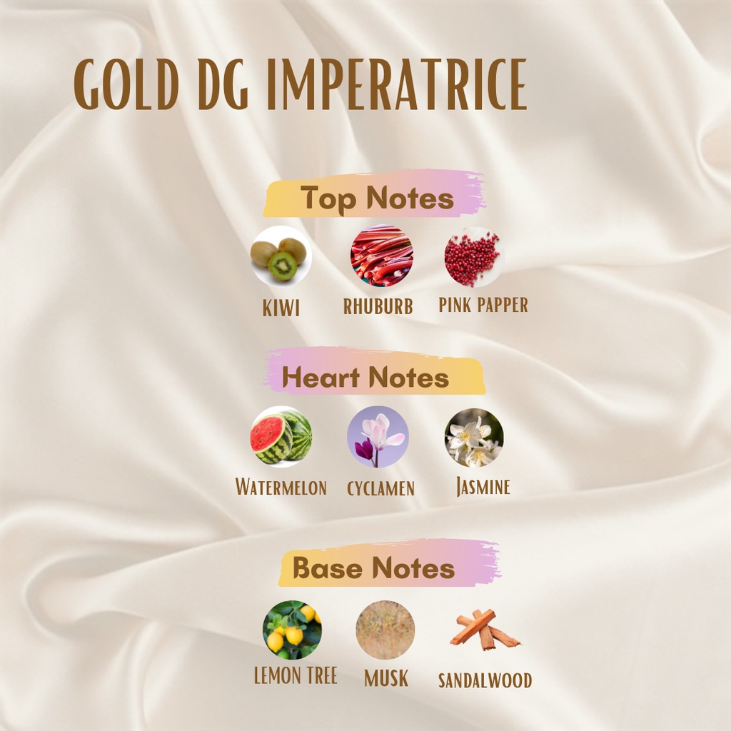 BARRISTAMA Gold DG Imperatice Parfume - Inspired by D&amp;G L'Imperatrice - BPOM