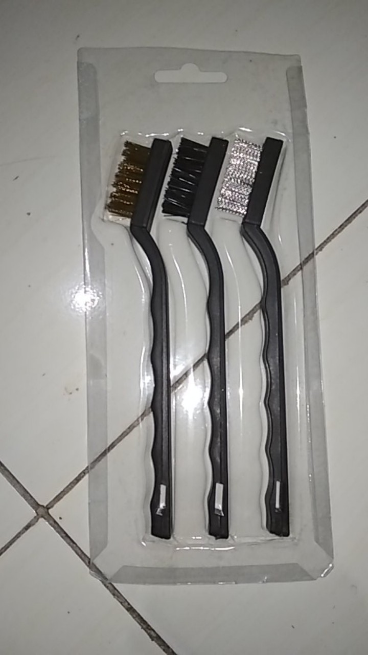 Sikat Kawat Set 3pcs Sikat Besi Mini 7 Inch Sikat Nylon Sikat Kuningan