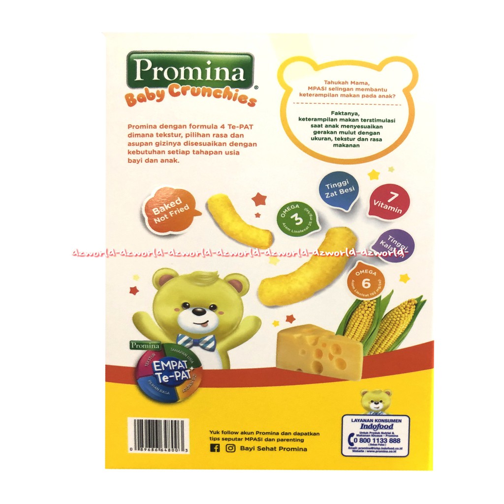 Promina Baby Crunchies Keju Cheddar 20gr Cemilan Snack Bayi