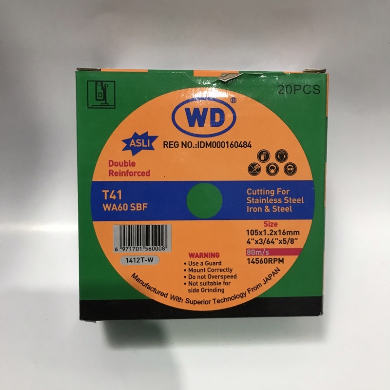 Pemotong Besi 4” WD ORI 1 DUS