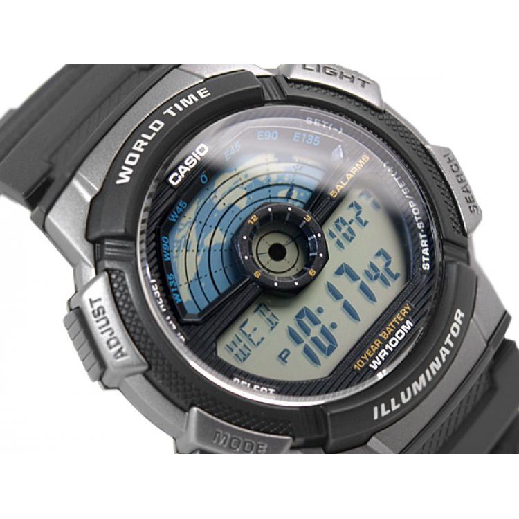 Casio Original AE-1100W Jam Tangan Pria - Digital - Karet - Hitam