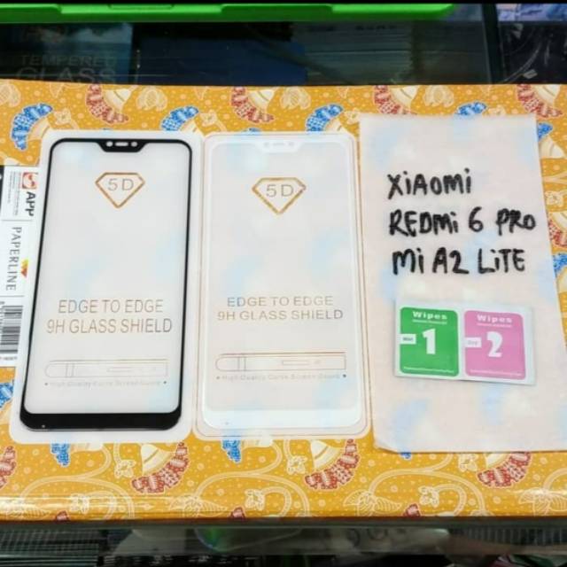 Tempered glass full xiaomi redmi 6pro mi a2 lite gorila glass full