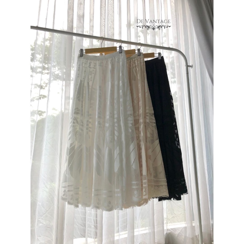 Rok Tutu Brukat / Rok Renda Panjang / Brocade Lace Skirt