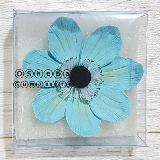 

[osheba] gumpaste bunga bs anemone - 7 warna biru