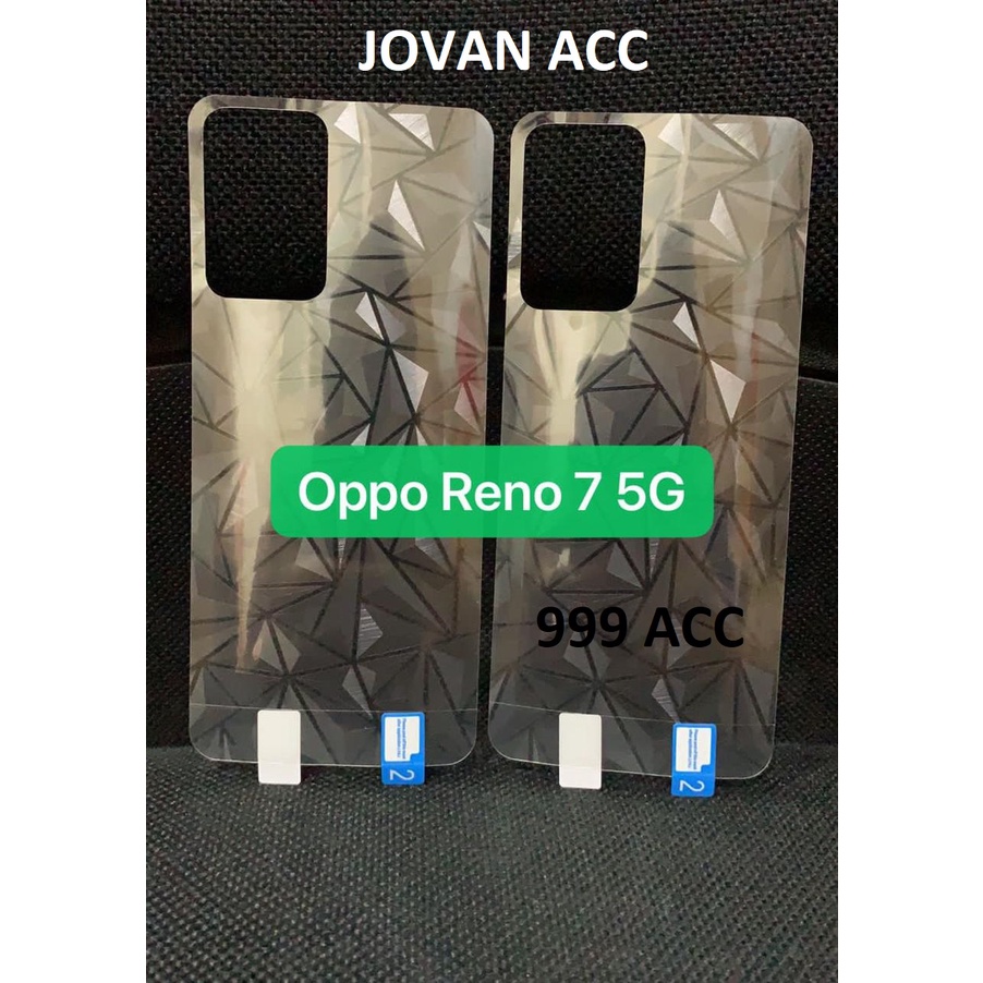 OPPO RENO 8 4G RENO 8 5G 8Z 8 PRO 5G 7 5G 7Z 5G RENO 7 4G ANTI GORES BELAKANG SKIN DIAMOND GARSKIN MOTIF 3D SPIRAL ANTI JAMUR TRANSPARAN PELINDUNG BELAKANG OPPO RENO 7 Z 5G