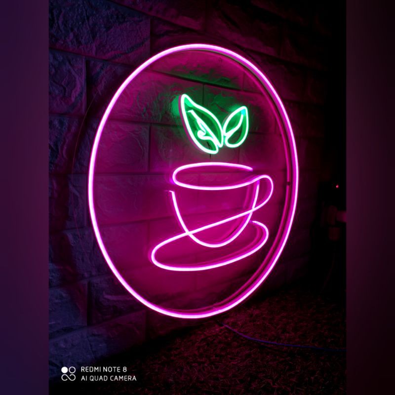 Custom Lampu Neon Box Light Acrylic Plakat Papan Nama Tempat Brand Merk Usaha Box Lampu Menyala