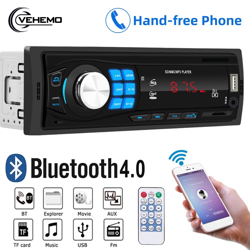 Taffware Tape Audio Mobil MP3 Player Bluetooth Receiver 12V MP3-S210L Radio mobil FM MP3 Player Single 1Din Car Stereo MP3 Player In Dash Auto radio Head Unit Bluetooth USB AUX FM Radio Stereo Sound Effect