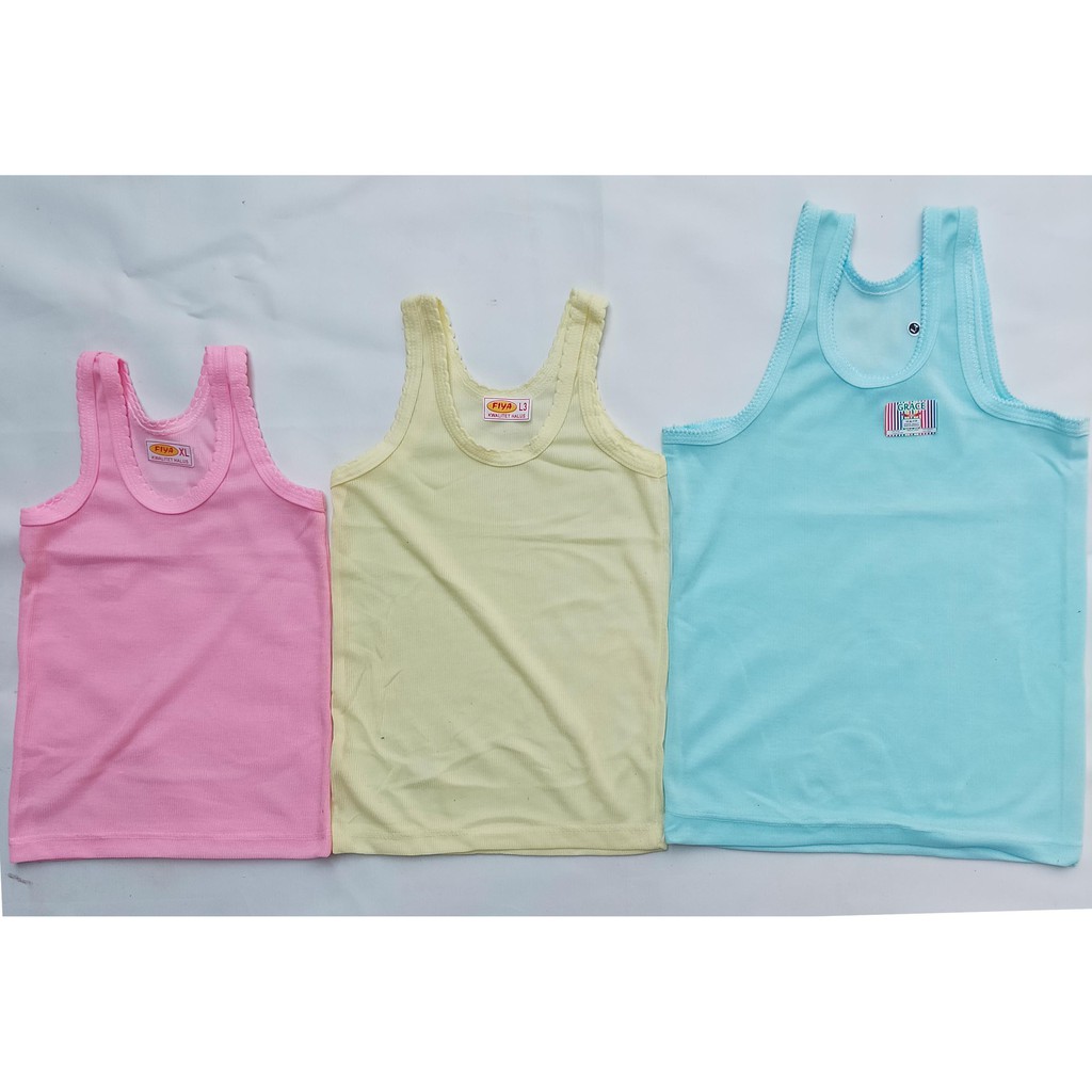 KAOS DALAM SINGLET BALITA ANAK 2 SAMPAI 8 TAHUN BERLABEL XL L3 L4 DAN L5 DALAMAN WARNA UNISEX