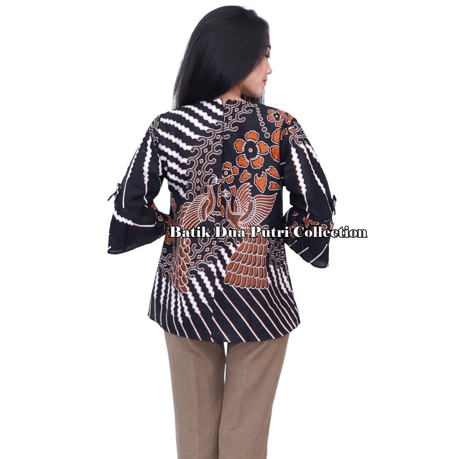 Couple Batik Blouse Kemeja Batik Lengan Panjang Motif Manuk Cinta By Batik Dua Putri Collection