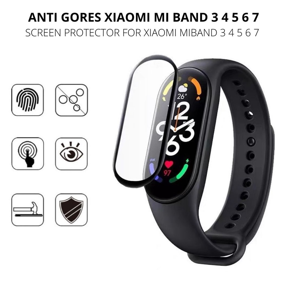 Anti Gores Xiaomi Mi Band 7 3D Screen Protector Xiaomi Mi Band 7 2D 3D