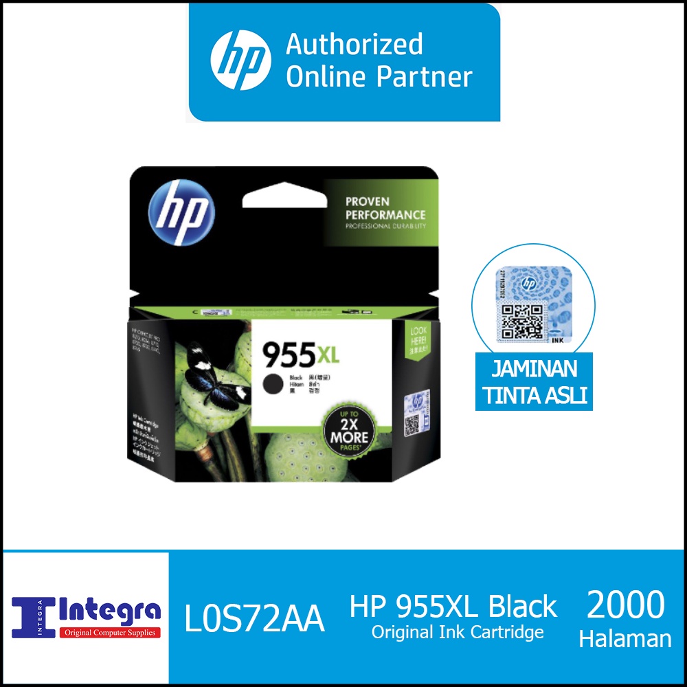 Tinta HP 955 XL Black Original Cartridge - L0S63AA Printer HP Officejet 7720, 7740