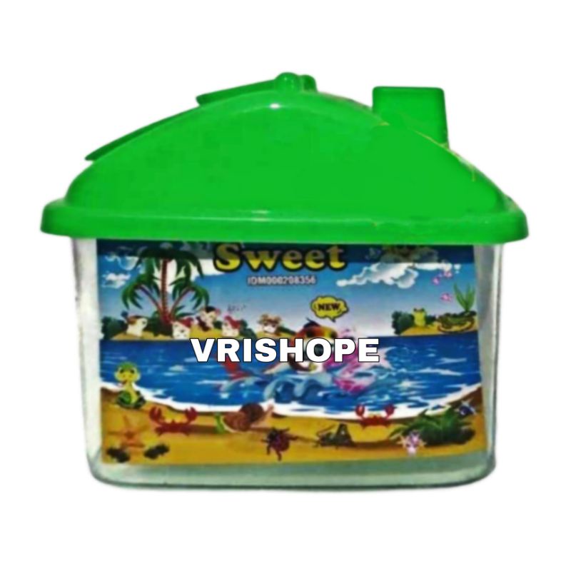 Sweet Terarium Pet Home Rumah Aquarium Mini Ikan Hamster Kura Reptil