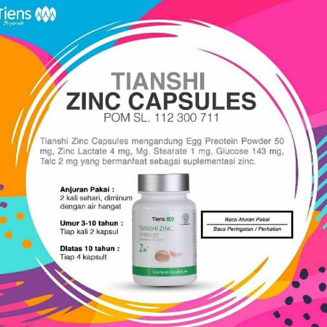 TIANSHI ZINC - Penambah Berat Badan - Peninggi Badan - Daya tahan tubuh | ORIGINAL TIENS
