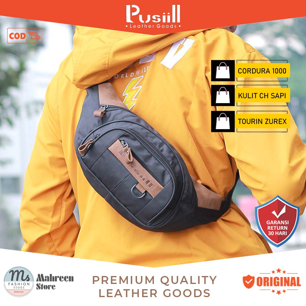 Tas Pria Tas Waistbag Tas Selempang Pria Komb Kulit Original Pusiill | XM 087