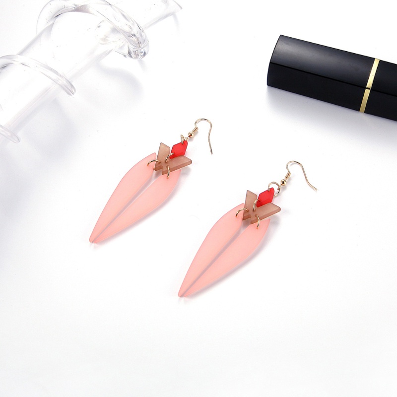 SIY  1Pair Acrylic Candy Color Leaf Long Drop Dangle Earrings Women Statement Jewelry