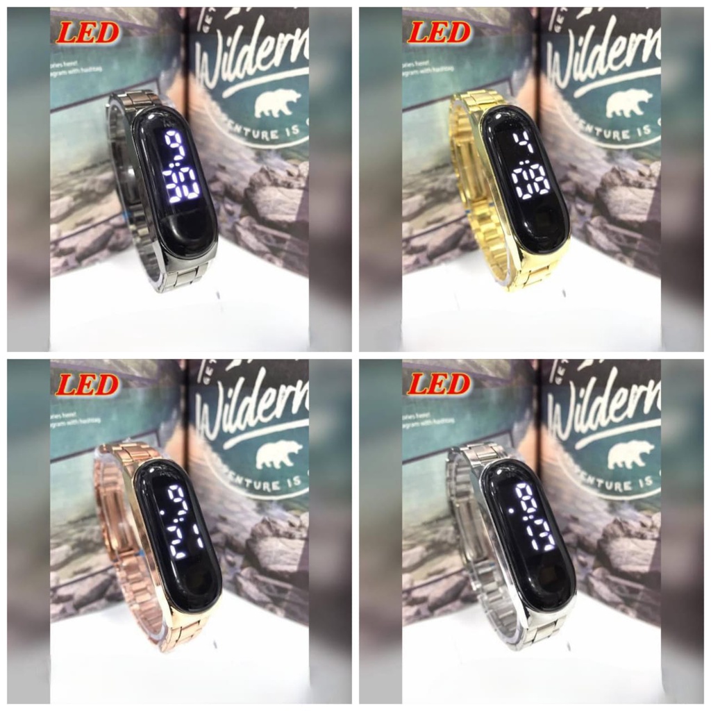 [SS]JAM TANGAN MAHASISWA TERBARU 2023 TOUCH  LED STAINLISS STEEL ANTI AIR LD-165