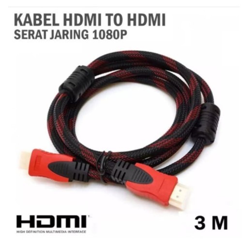 Kabel HDMI TV to HDMI 3M / Cable 3 meter High Quality / High Speed