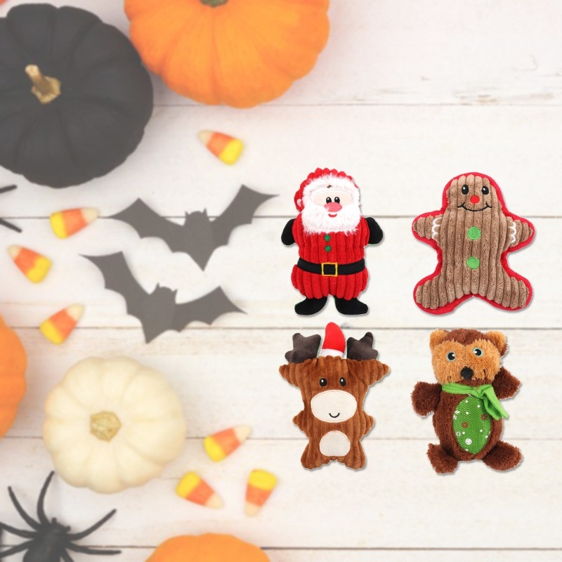 Mainan Kunyah Squeaker Bahan Plush Lembut Untuk Anjing Kecil