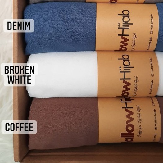Basic Voal Hijab Segiempat Premium Voal by Mallow Hijab-Coffee 120