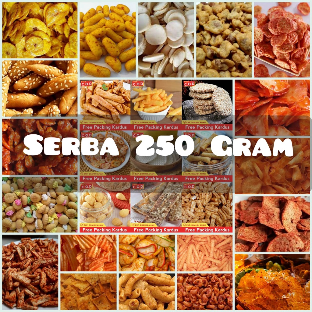 

SERBA 250 GRAM SNACK CEMILAN TERLARIS