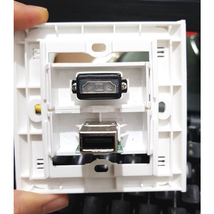 Faceplate USB + HDMI Lurus f-f 2x Port Wall Face Plate USB Data Sync