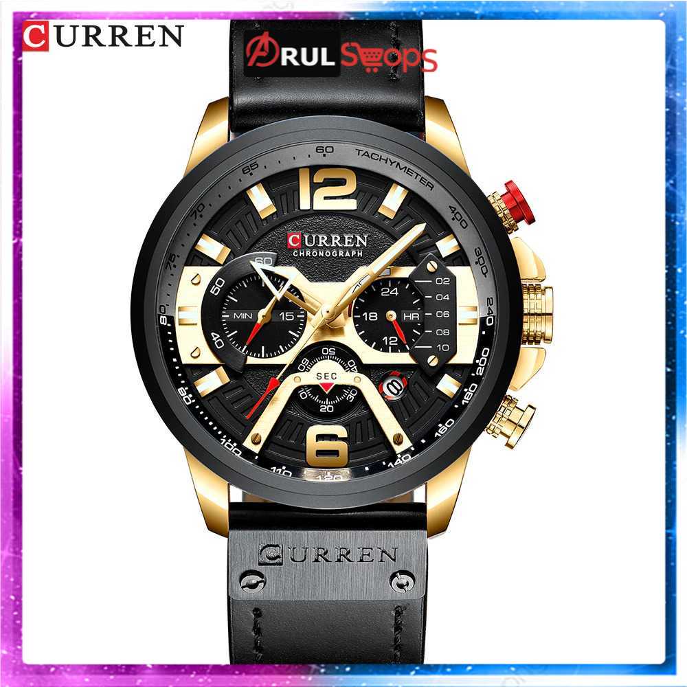 CURREN Jam Tangan Mechanical Pria Automatic Movement - 8329