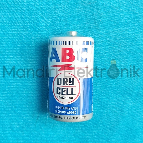 Baterai ABC R14 sedang 1,5V - Baterai Sedang ABC Biru - Baterai Tanggung Size C ABC Biru R14