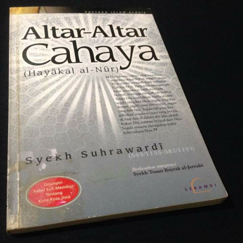 ALTAR ALTAR CAHAYA - Hayakal Al Nur - Syekh Suhrawardi - Buku Sufi - Buku Tasawuf