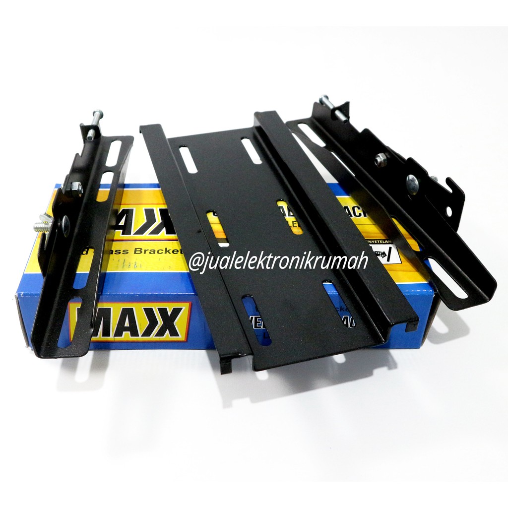 Maxx Braket TV LED 32 Inch Besi Tebal Coating Hitam Fleksibel 15 - 32 Inch