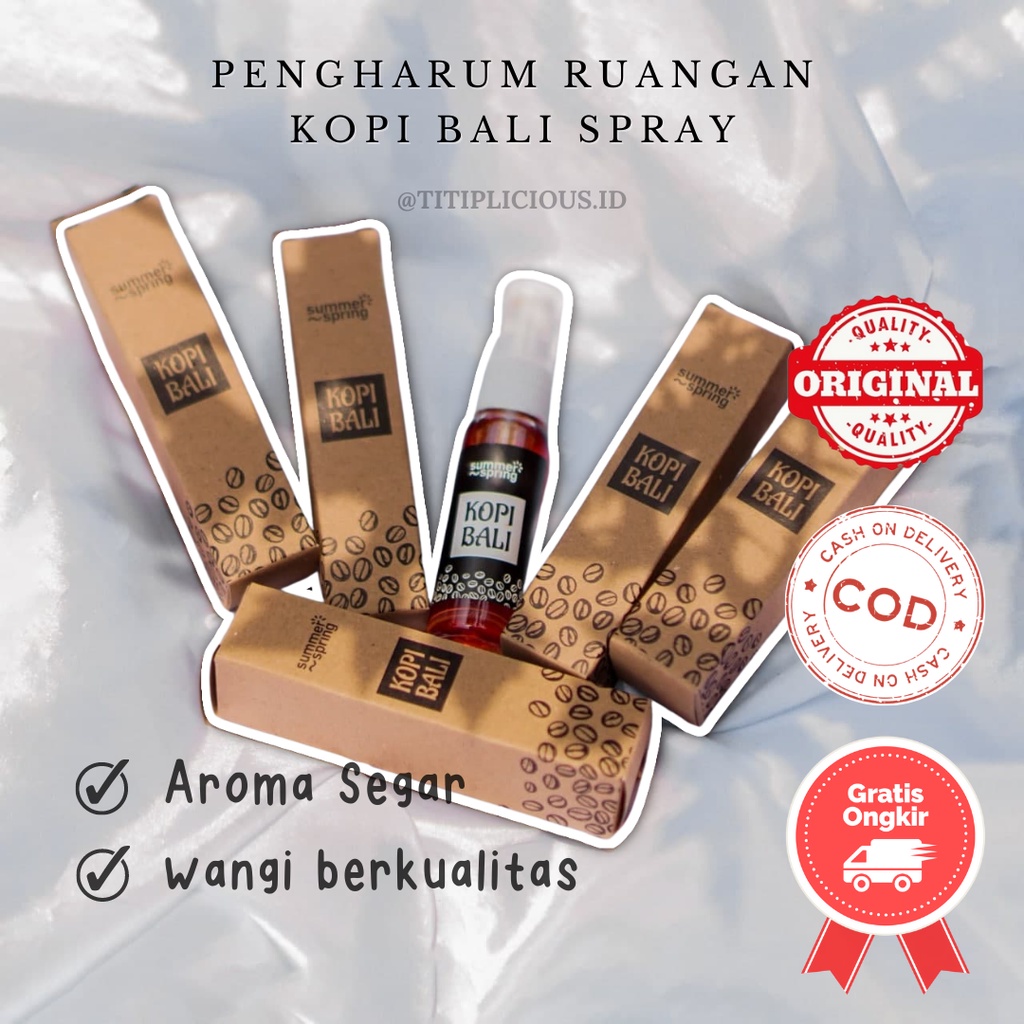 Pengharum Ruangan, Mobil, Lemari, Kamar, Toilet, Summerspring Kopi Bali Spray 30ml