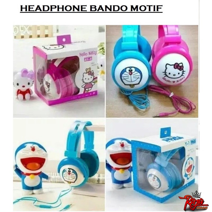 Handsfree Headset Bando Karakter Lucu