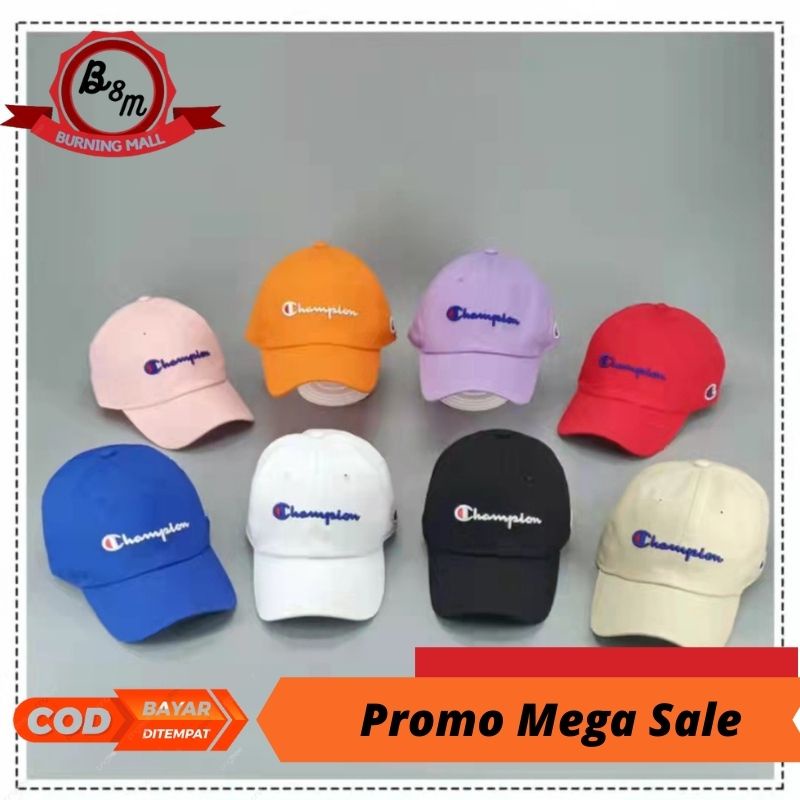 TOPI BASEBALL HIGHQUALITY TERBARU TOPI BORDIR PRIA DAN WANITA CHAMPION KUALITAS PREMIUM STYLE