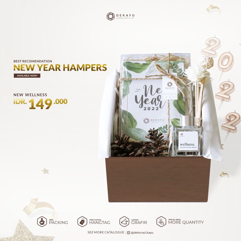 

Hampers New Wellness Dekayu / Reed Diffuser / Birthday Gift / Kado Ulang Tahun / Free Card Ucapan