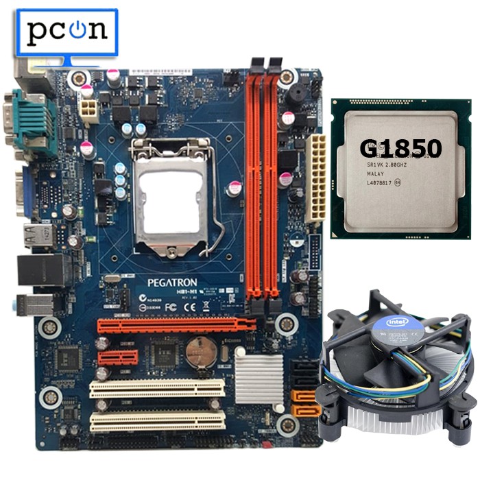 Paket Mainboard Lga 1150 h81 dan Processor G1850 bonus Fan