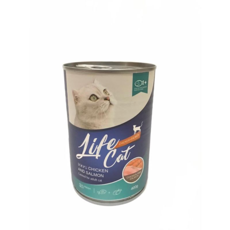 life cat kaleng tuna dan salmon 400gr