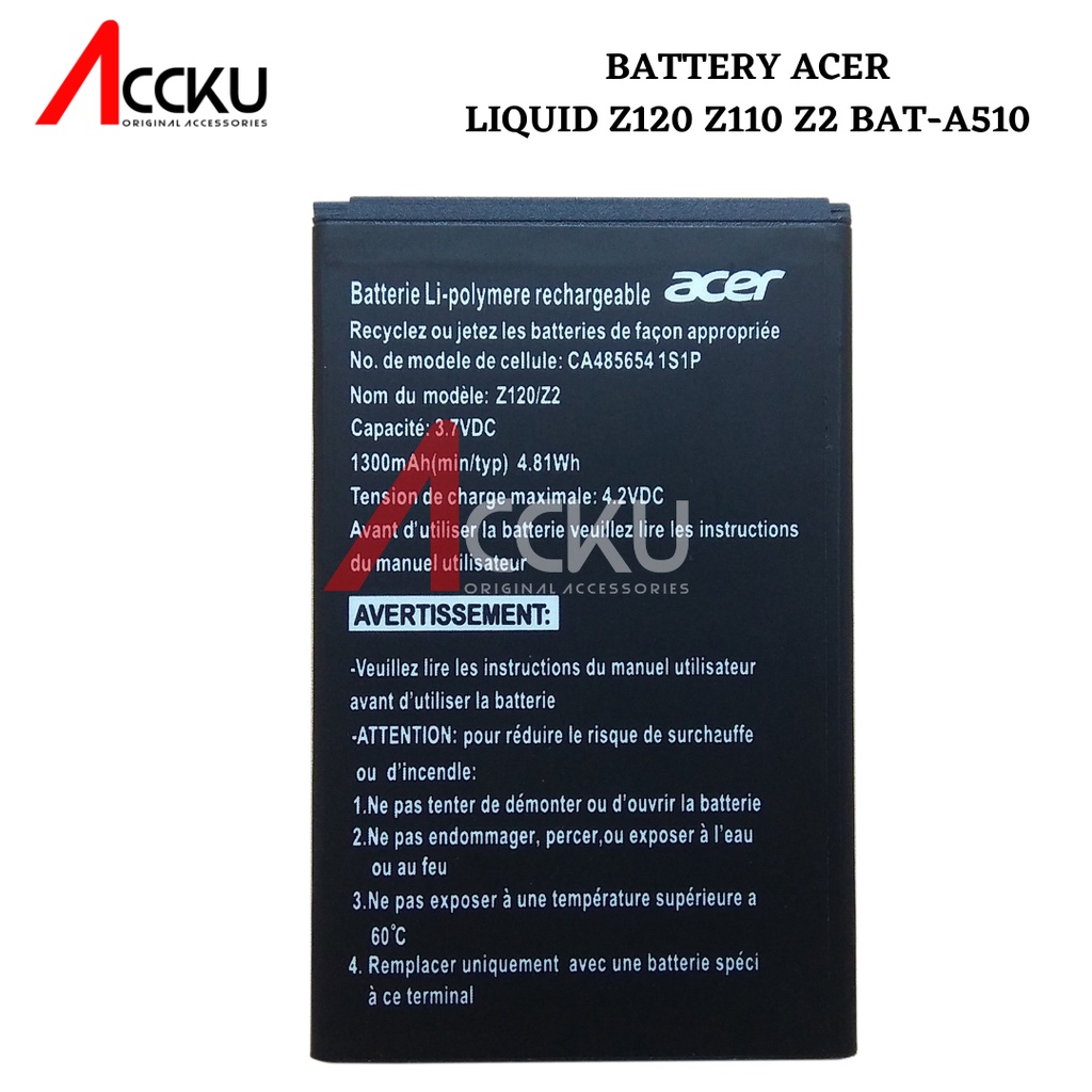 BATERAI BATTERY ACER LIQUID Z120  Z2 Z110 BATERAI ACER BAT-A510 ORIGINAL