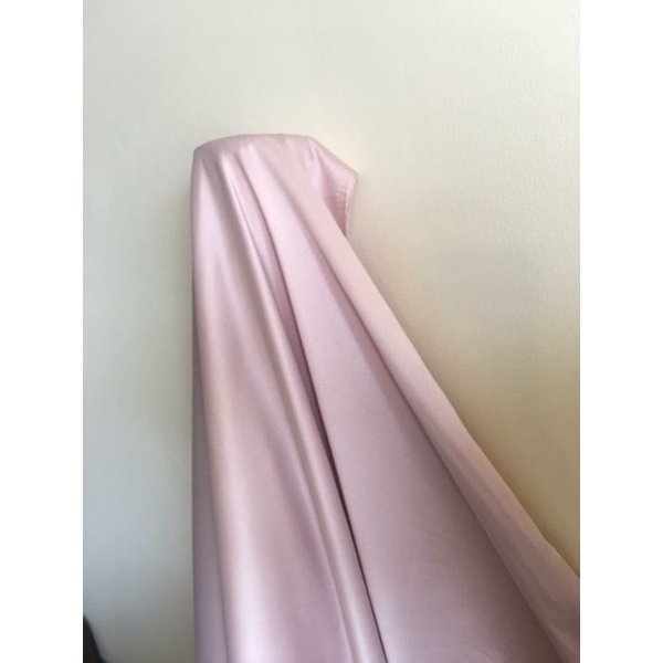 Bahan Kain Satin Velvet Premium Warna Beige Semi Pink Rosegold