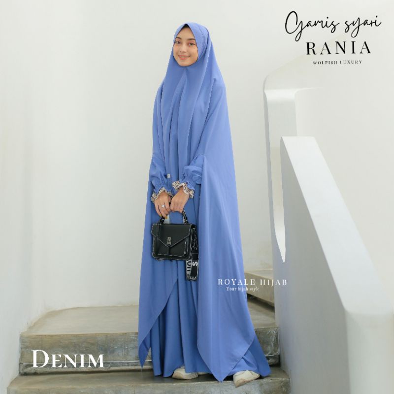 Rania syari new colour gamis set khimar cadar bandana