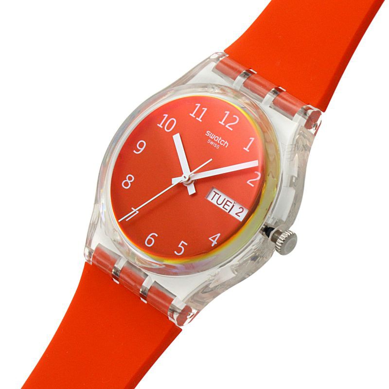 SWATCH GE722 - Jam Tangan Wanita - Red Away - Orange