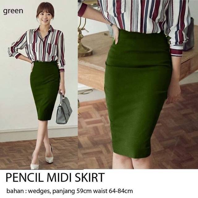 ROK PENSIL SELUTUT / MIDI PENCIL SKIRT